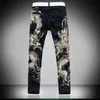 Jeans 3D Wolf Dragon Leapord stampati skinny neri punk rock per uomo Pantaloni in denim elasticizzato da uomo 201111299F