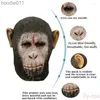 Costume Accessories Party Supplies Monkey Mask Halloween Woman Costume Carnival Cosplay Donkey Horse Animal Full Head Latex Helmet Funny Rave Festival Clothing L2