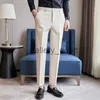 Herrbyxor Spring Versatile Suit Pants Men 6 färger tillgängliga brittiska stil ruffian stilig avslappnad mogen stabil rak enkel vanlig färgbredd busin j230918