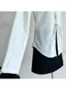 Blouses pour femmes 2023 Chemises décontractées d'été pour femmes Col rabattu Top Cross Bandage Design Rayé Formel Y2K Sweet Streetwear