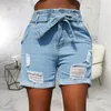 Women's Shorts Gotoola 2023 Special-Interest Design High-Grade Go-Getter Girl Style Fashion Hand Frayed Washed Elastic Denim