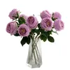 6 Stück feuchtigkeitsspendende Austin Rose realistische Real Touch Fake Rose Blumendekoration Hochzeit Biral Bouquet Party Home Wohnzimmer Flore