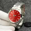 Aqua Terra Ryder Cup Watch Red Dial 42mm Automatisk mekanisk rostfritt stål Glas baksport SEA MENS WACKES226T