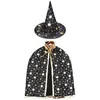 Cosplay 2 pièces enfants enfants Halloween sorcière HatsCape mascarade assistant chapeau Cosplay Costume Halloween fête déguisement décor 230915