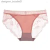 Sexy Set Damenhöschen Spitze Damen-Sets Eisseide Nahtlose Unterwäsche Weibliche transparente Slips Mid-Rise Lady Panty Frau Dessous L230918