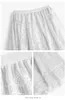 Kjolar Luckbn franska spets halvlängd kjol för kvinnor 2023 a-line lång stor svängmask ihålig kvinnor veckas