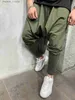 Męskie dżinsowe spodnie Męskie spodnie Męskie Trend Hip Hop Moders Europe and the United States Loose Solid Color Stopy Street Sports Sports Harem Pants Z0225 L230918