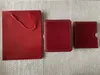 卸売レッドウォッチボックス新しい正方形の赤いオリジナルボックスボックスホワイトブックレットカードタグと紙