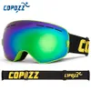 スキーゴーグルCopozz Brand Professional Ski GogglesダブルレイヤーレンズアンチフォグUV400ビッグスキーメガネスキースノーボードメンズスノーゴーグル230918