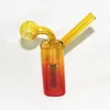 12cm Curved smoking pipes Glass Oil Burners Pipes with Different Colored Balancer Water Pipe