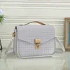 White flower Grid Print Messenger Bags Classic postman handbag Women Shoulder bag Crossbody purse Lady Paris Printing white flower2670