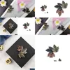 Pins Brooches Vintage Broches Mujer Pin Maple Leaf Brooch Gold Color Exquisite Collar For Women Dance Party Accessories Drop Delivery Dhxcy