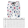 Herenshorts met sterrenprint Board Zomer Amerikaanse sterren 4 juli Hawaii Beach Surfen Comfortabel ontwerp zwembroek