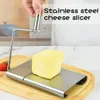 Cheese Tools Home Kitchen Stainless Steel Slicer Wire Cutter with Scale Measuring Board Nonslip Base Butter Cake Ham Cut 230918