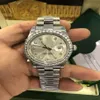 With Original Box Top Quality Luxury Watches 118346 Platinum Diamond Bezel Box & Papers Automatic Fashion Brand Men's Watch W213v