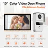 Sonnettes de porte 10 pouces 1080P Tuya Smart sans fil Wifi vidéo système d'interphone avec caméra Wifi Rfid déverrouiller maison Villa interphone sonnette HKD230918