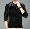 Mens Hoodies Designer Hoodie Pullover Sweatshirts New European Gold Velvet Round Neck Fashion Brand Men's Sweater Loose Letter Pullover Long Sleeve Bottom Shirt