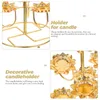 Bougeoirs Ghee porte-lampe Lotus support articles pour la maison cheminée chandelier créatif en acier inoxydable le cadeau