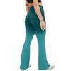 Pantalons pour femmes femmes dégradé imprimé yoga taille haute jambières d'exercices élastiques sans voir à travers les pantalons de survêtement évasés