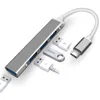 USBC till USB Hub 4 -portar för USB 3.0 -nav med en typ C till USB -adapter