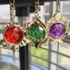 Keychains Genshin Impact Synthetic Gemstone Facets Styles Sumeru Wanderer 7 Eye Of God Key Chain Cosplay Metal Pendant Accessories