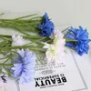 Dekorativa blommor 3 gafflar konstgjorda blommor bukett silk majsblomma falska växt utomhus hem bröllopsdekor