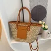 Axelväskor mode stor kapacitet rotting tot kvinnor designer wicker woven axel crossbody väska lyx sommar strand väska03stylishyslbags