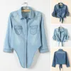 Women's Blouses Women Lightweight Jacket Loose Chic Half-sleeve Cardigans Turn-down Collar Lace-up Design Shirt