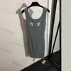 Kvinnors västar T -shirtdesigner Sticked Dress Tank Top Sticked Casual Fitness Sports Tops Kort medium och långa 3 stilar