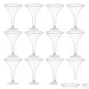 Disposable Dinnerware 7Oz 198.4G Plastic Martini Glass 60Pcs Transparent Mini Dessert Wine Drop Delivery Ot4Ub