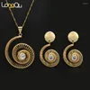 Necklace Earrings Set Fashion African Nigerian Wedding Jewelry Women Brand Top Selling Wholesale Dubai 24k Gold Plated Bridal Jewellery Sets