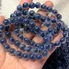 Bransoletka Agat Natural Blue Blue Sugar Heart Agate Jadified Fresh Sweet Crystal