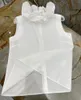 Kadın Bluzları 2023 Yaz Kadınlar fırfır yaka gömlekleri kolsuz pamuklu gündelik zarif tatlı üstler yüksek kaliteli şık bluz pist tasarımcısı