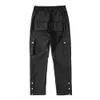 High Street Marque De Mode Ro Style Multi Poche Fonctionnelle Vêtements De Travail Pantalon Ourlet Boucle Pantalon Décontracté nvq3