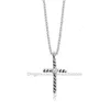 Lyxhänge halsband Cross Designer Chain Fashion Jewelry Dy Men Necklace Punk Women Popular Inlaid Imitation Diamond Gifts