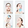 Ultrasonic Silicone Electric Facial Cleansing Brush Sonic Face Cleanser Cleansing Skin Mini Washing Massager Brush Rechargeble Y1230V