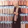 Vêtements ethniques 72 175cm Mousseline de soie musulmane Hijab Écharpe Châles Femmes Solide Couleur Head Wraps Islamique Hijabs Foulards Dames Foulard Femme Veil