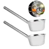 Spoons 2 Pcs Stainless Steel Long Handle Water Ladle Kitchen Soup Spoon Food Distribution Cookware Utensil Shell Baby 230918