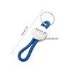 Keychains Sublimation Blanks Bulk Ornament Tag With Nylon Cord Heat Transfer Pendant For DIY Craft