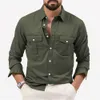 Designer homens jaquetas plus size 3xl 4xl outono inverno camisas de manga longa casacos masculinos casual sólido turn down colarinho tops único breasted outerwear roupas por atacado 11001