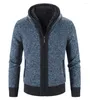 Heren Hoodies Rits Voor Mannen Slim Fit Vest Pluche Verdikte Truien Lange Mouw Truien Jeugd Mode Casual Mannelijke Kleding