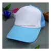 20 Colors Kids Trucker Cap Adt Mesh Caps Adjustable Baseball Snapback Hats Accept Custom Made Drop Delivery Dh1E7