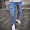 Jeans pour hommes E-Baihui Hommes Distressed Skinny Designer Mens Slim Pantalon Droit Hip Hop Jogging LF806 TF806311D