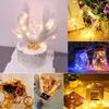 LED -strängar Party 20st Christmas Lamp Garden Fairy Lamp CR2032 Batteridriven LED Copper Wire String Light Wedding Xmas Garland Party Decoration HKD230921