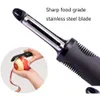 Fruktgrönsaksverktyg Peeler Ergonomic Grip Peelers rostfritt stål svängbara blad Skalande kniv för potatis äppel morot gurka kitch dhqhp