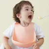 Bibs Burp Cloths Baby Bib Soft Adjustable Silicone Bib born Accessories Solid Color Food Grade Silicone Material BPA Free Custom 230919