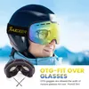 Kayak Goggles Maxdeer Erkekler Snowboard Glasse Kış Kar Gözü Kayak Antifog UV400 Koruma Çift Katmanlar Lens 230918