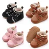 Primeiros caminhantes criança nascido bebê unisex sapatos meninas meninos inverno botas quentes pelúcia pom neve sola de borracha andando para infantil 0 18m 230918