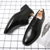 New Men's Oxford Leather Shoes Hights Brogue Business Office Male Male Gradial Brage Leather Shoes حفل زفاف للأولاد أحذية الحفلات 38-46