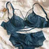 Bras setleri bras setleri seksi iç çamaşırı seti artı çelik halka ultra ince içi boş out lüks toplanmış Bralette süngerimsiz kadın sütyen ve külot seti 230427 l230919